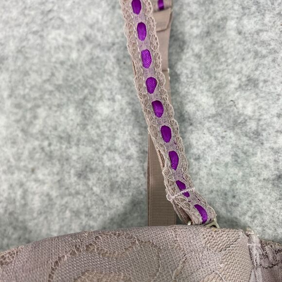 Isaac Mizrahi Purple Gray Lace Push Up Bra Womens Size 36D - Picture 4 of 9